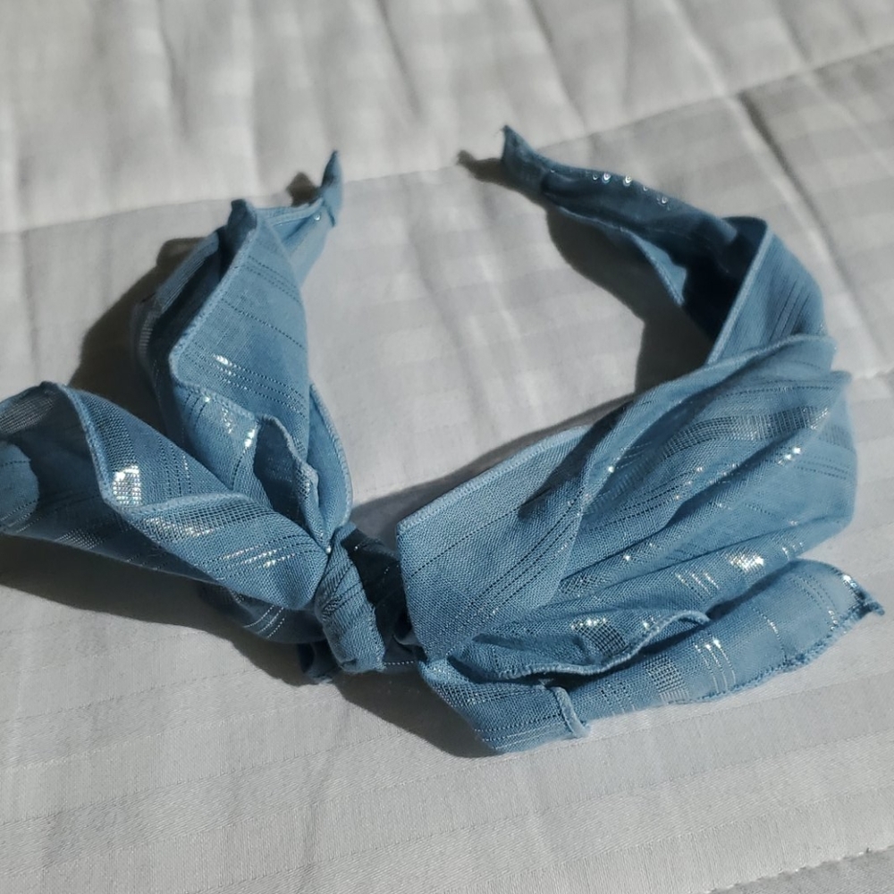 Anthropologie Blue and Silver Headband